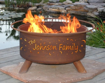 Personalized Fire Pit - Engagement Gift Idea - Personalized Wedding Gift - Wedding Present - Outdoor Customized Gift - Birthday Present