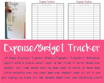 expense notebook etsy