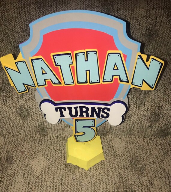 Personalized Paw Patrol Centerpiece by Yansels | Catch My Party