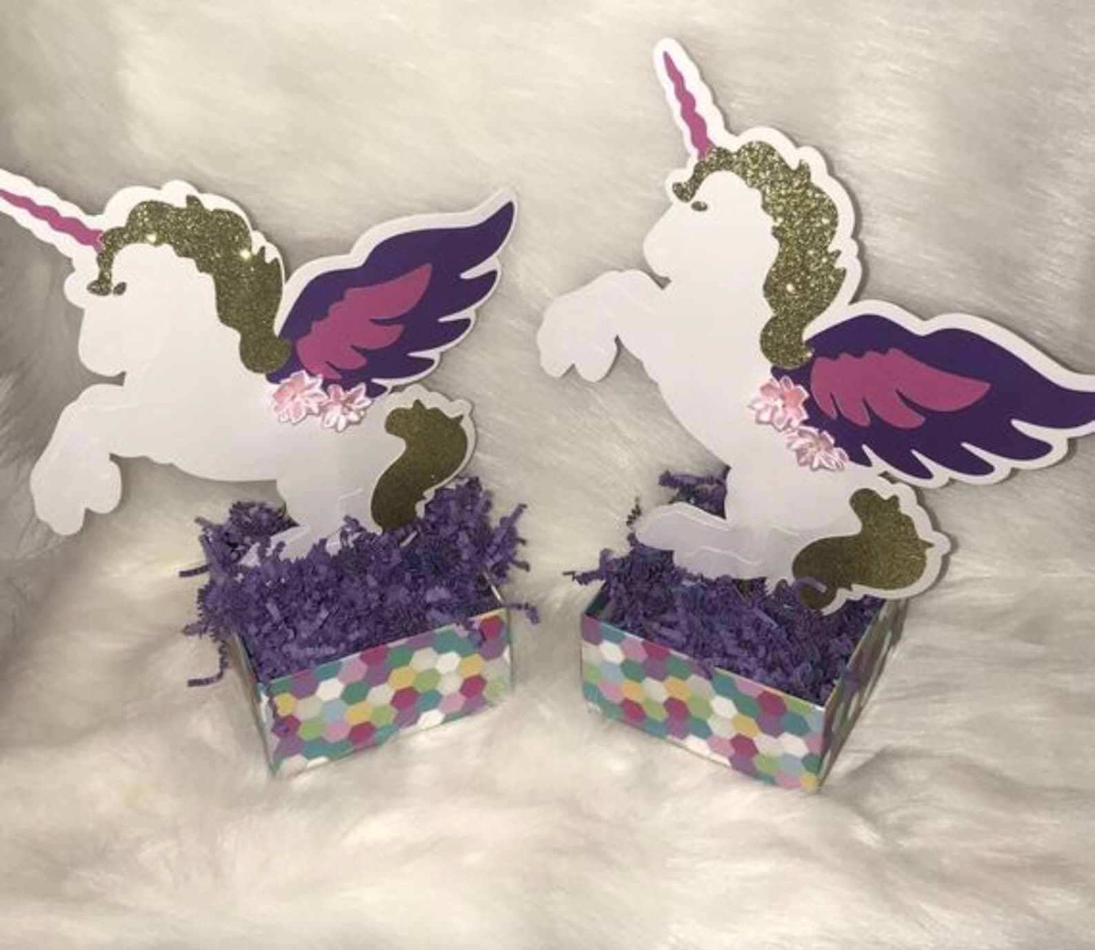 Unicorn Box Centerpieces Unicorn Box Centerpieces