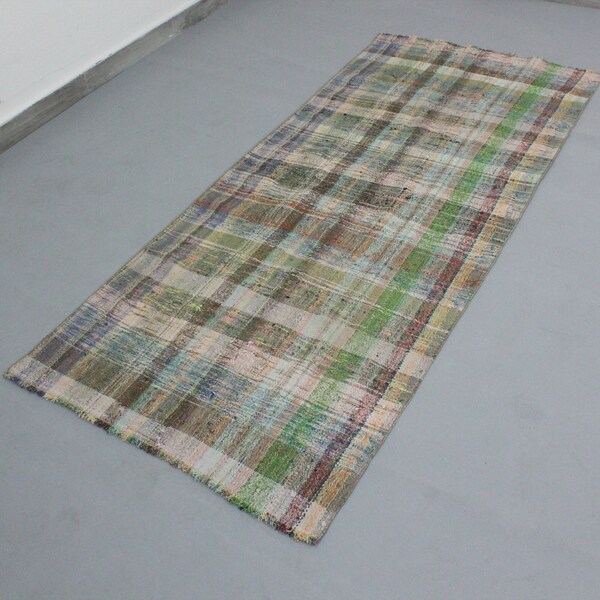 Turkish Kilim, 3x8 ft, Handmade Runner, Kitchen Runner, Anatolian Kilim, Kilim Rug, Runner Rug, Natural Kilim, Hallway Runner, Used Runner