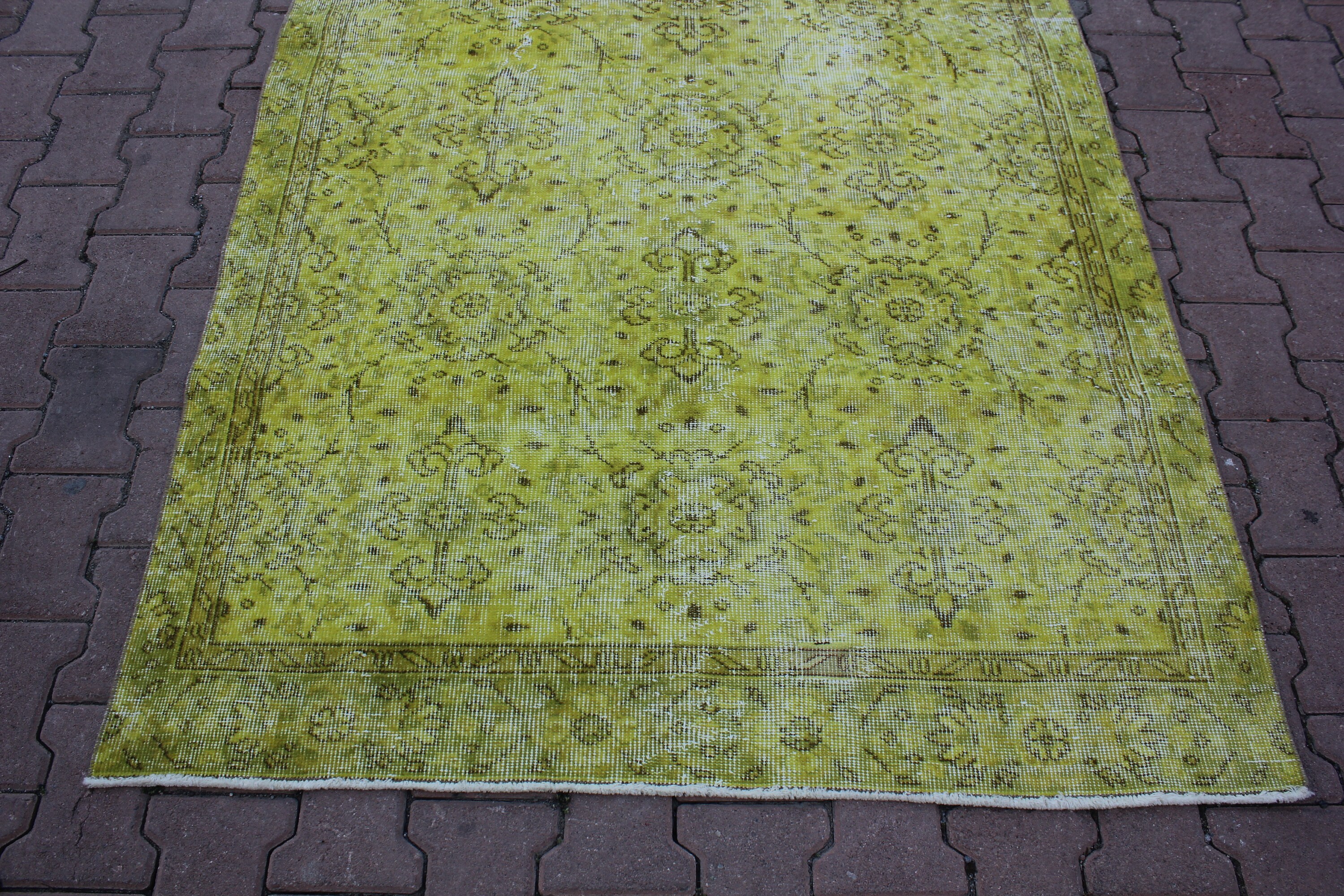 Gelber Teppich Teppich für Wohnzimmer Unikat Teppich | Etsy