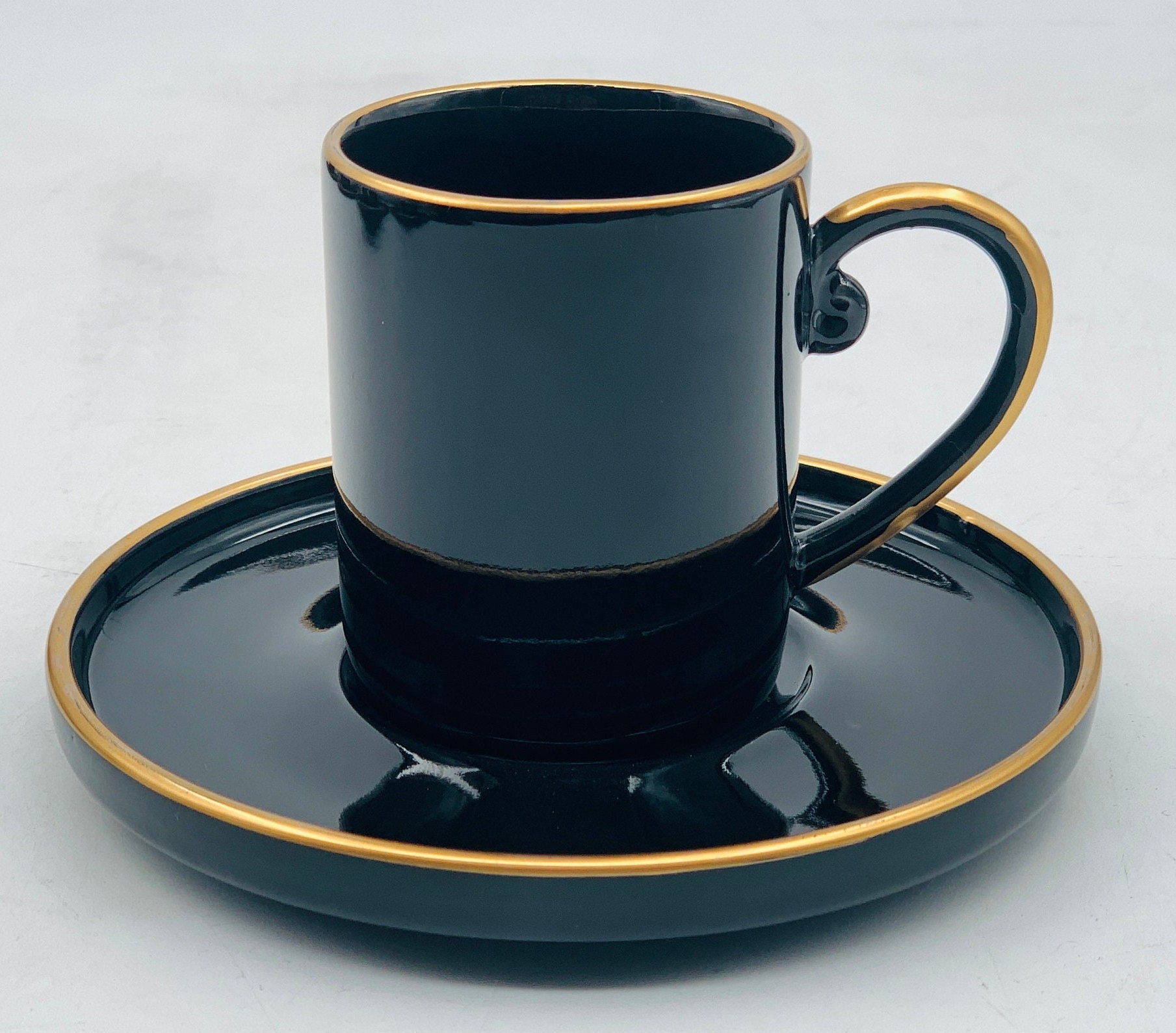 Seljukian Black – Gold Color Luxury Coffee Set For Six Person –