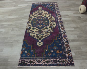 Turkish doormat rug 2'4 x 2'5ft Turkish Vintage Door mat Wool Hand Knotted Handmade Anatolian Home Kitchen AY-Y679 Bohemian Kilim