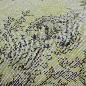 Gelber Teppich Überdye Teppich Anatolischer Medaillon | Etsy