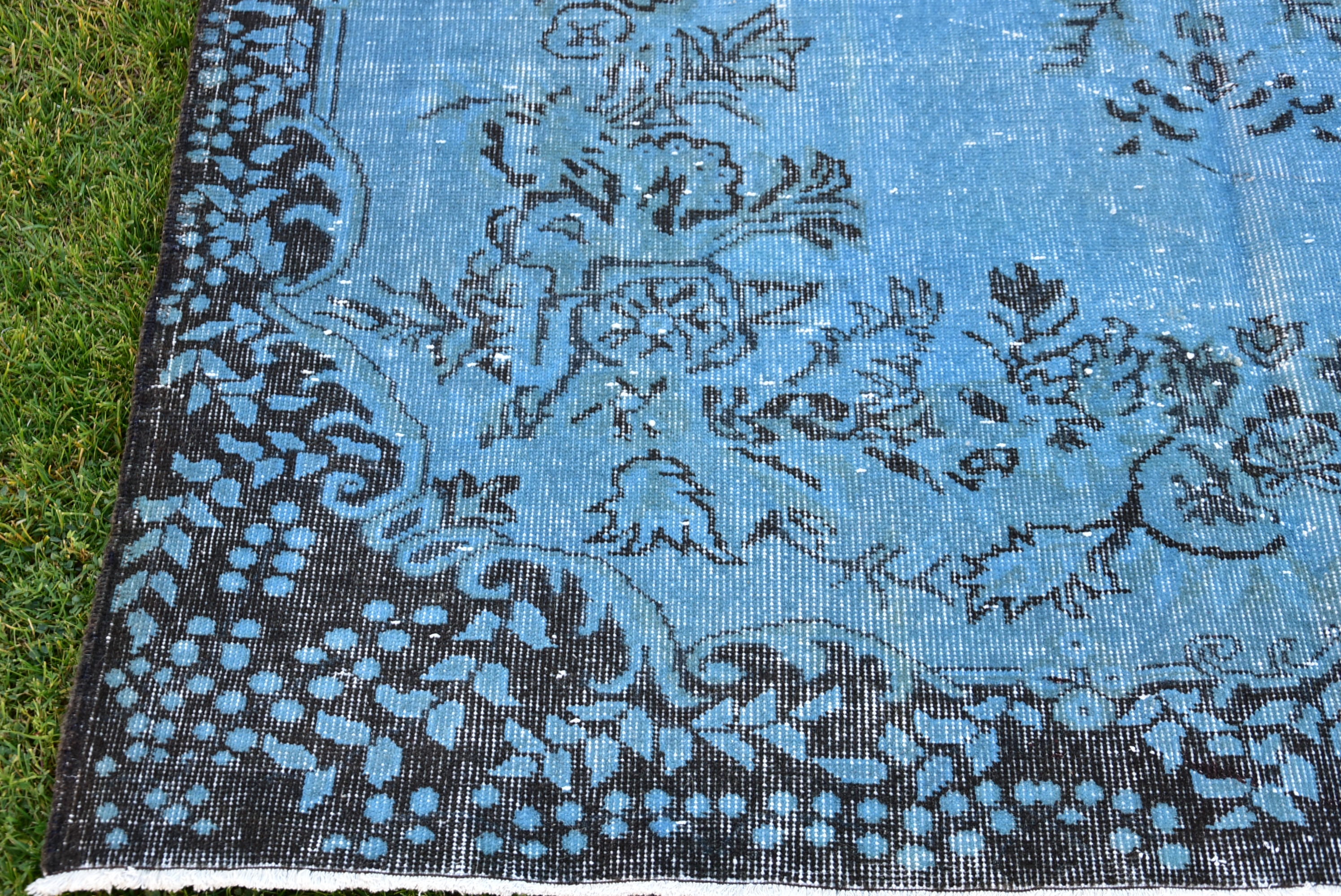 Blauer Orientteppich 6x9 ft Türkischer Teppich Handgemachter | Etsy