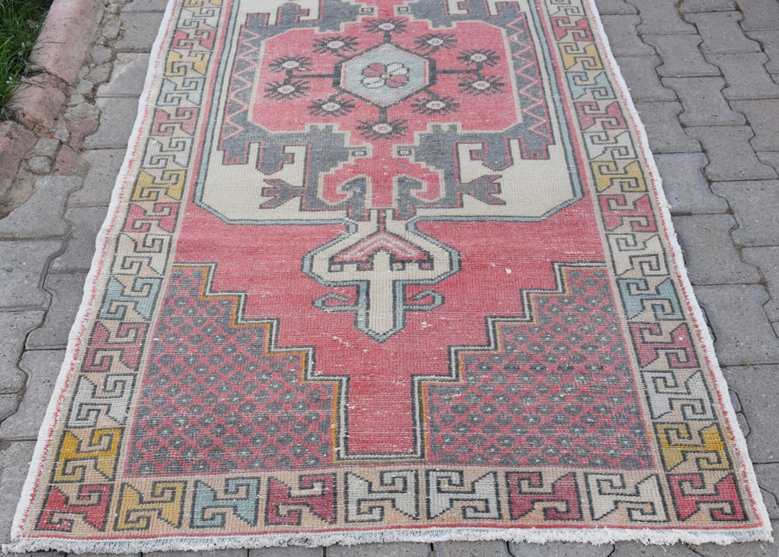 Medaillon Design LäuferTeppich Wollteppich Flurteppich | Etsy