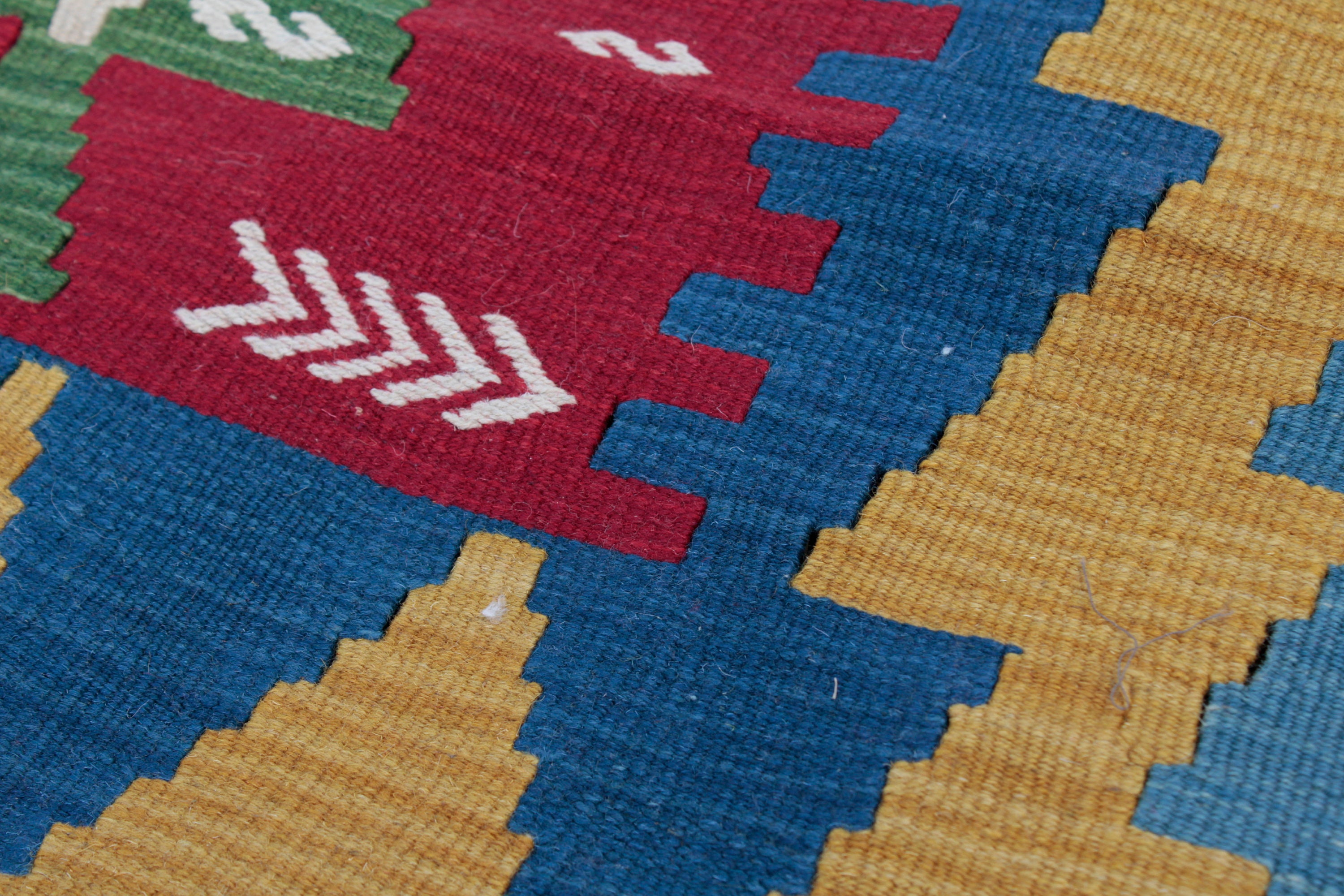 Leuchtend gelber Teppich Badezimmer teppich kleiner Kelim | Etsy