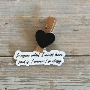 Classy Comeback Sticker – “Imagine What I Would Have Said” Vinyl Sticker for Laptops, Journals, and Water Bottles