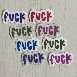 The F Word - Vinyl Sticker in Multiple Colors | Funny Profanity Sticker for Laptop, Water Bottle, Journal