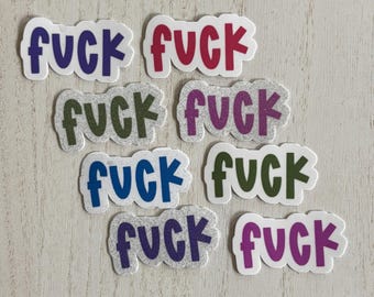 The F Word - Vinyl Sticker in Multiple Colors | Funny Profanity Sticker for Laptop, Water Bottle, Journal