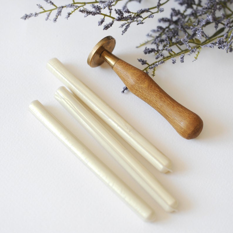 Wax Seal Stamp with Wax Sticks for Glue Gun Custom Wax Stamp Etsy