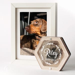 Personalised Pet Fur Keepsake, Wooden Pet Hair Memorial Box, Cat Memorial, Dog Hair Memorial