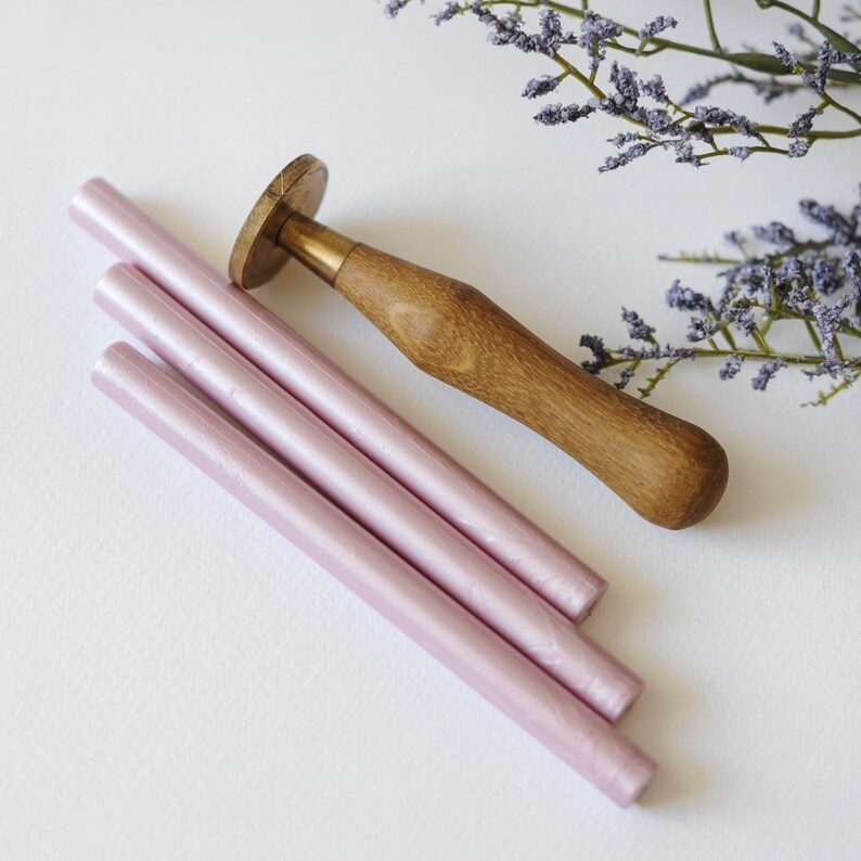 Wax Seal Stamp with Wax Sticks for Glue Gun Custom Wax Stamp Etsy