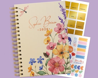 Academic Planner 2026-2027 Daily or Weekly Personalized, Dated planner with monthly sheets