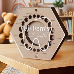 Baby Teeth Storage Box Custom Engraved Tooth Fairy Keepsake for Baby Girl or Boy – 1st Birthday Gift