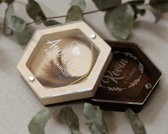 Babys erste Frisur Box, Frisur Andenken Box, Kind Abschneiden Erinnerung, Haarlocke Andenken