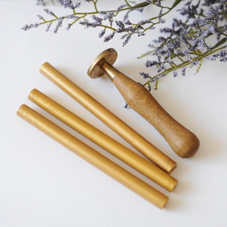Wax Seal Stamp with Wax Sticks for Glue Gun Custom Wax Stamp Etsy