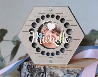Personalized Baby Teeth Box, Tooth Fairy Keepsake Box with Custom Name, Wooden Memory Box for Lost Teeth and First Curl