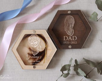 Erinnerungsbox für das Haar mit Foto, personalisierte Erinnerungsgeschenke für den Verlust der Mutter