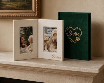 Personalized Dog Memorial Frame with Paw Print, Photo Keepsake, Forever In My Heart