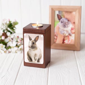 Personalized Rabbit Urn - Custom Pet Memorial Rabbit Urn - Small Cremation Urn for Pet Ashes