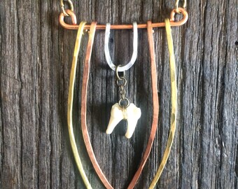 Tri-metal Vagina Dentata Necklace