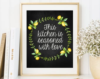 Kitchen quotes | Etsy