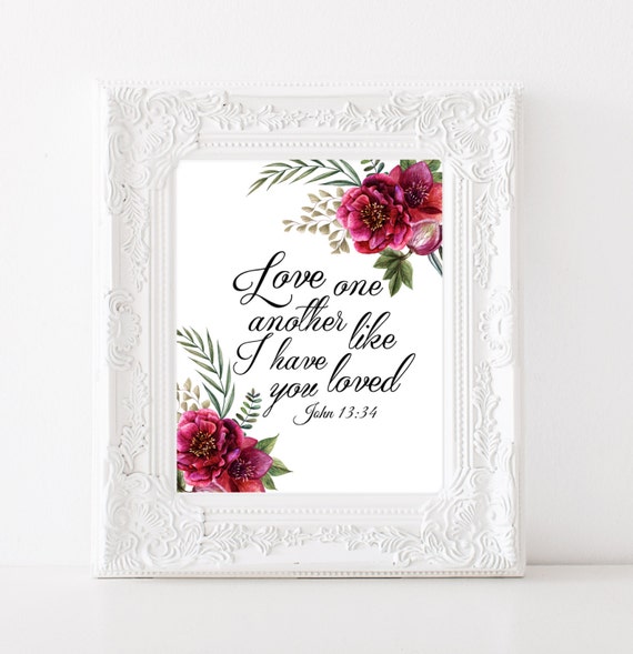 Amore Arte Regalo Di Nozze Uno Altro Stampa Versetto Della Etsy