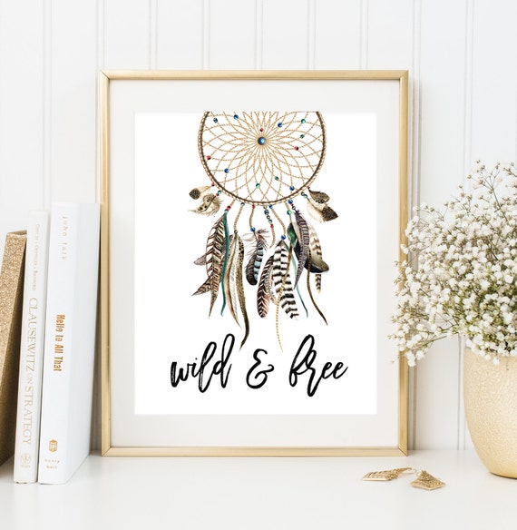 Atrapasuenos Impresion Vivero Tribales Decoracion Salvaje Y Etsy