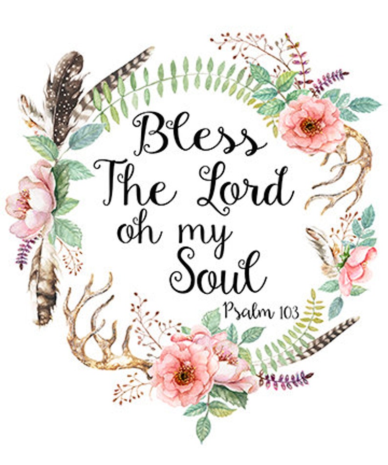 Bible Verse Wall Art Bless the Lord Oh My Soul Bible