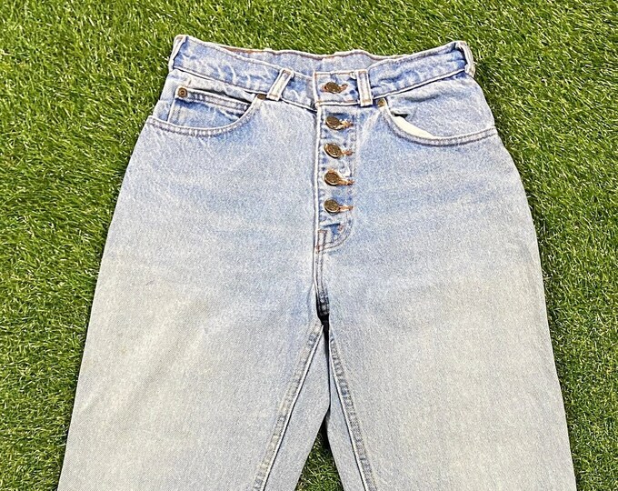 Vintage Prison Blues Jeans Size 8 American USA Classic Jean Pants Dungerees Vtg Bottoms 1990s 90s
