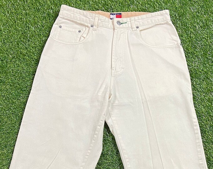 Vintage Tommy Hilfiger Jeans Size 30 Quality Classic TH Apparel American Clothing Brand Comfortable Fit Streetwear Flag 1990s 90s