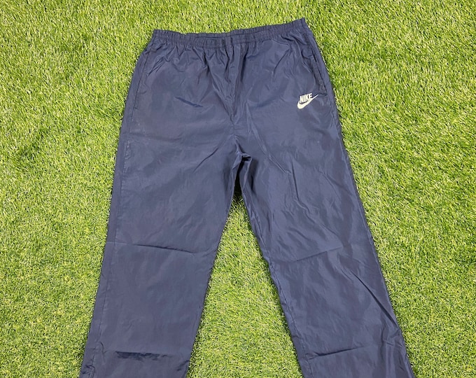 Vintage Nike Pants Size Large L Just Do it Classic Swoosh Athletic Gear S Jordan Comfy 1980s 80s Blue Tag