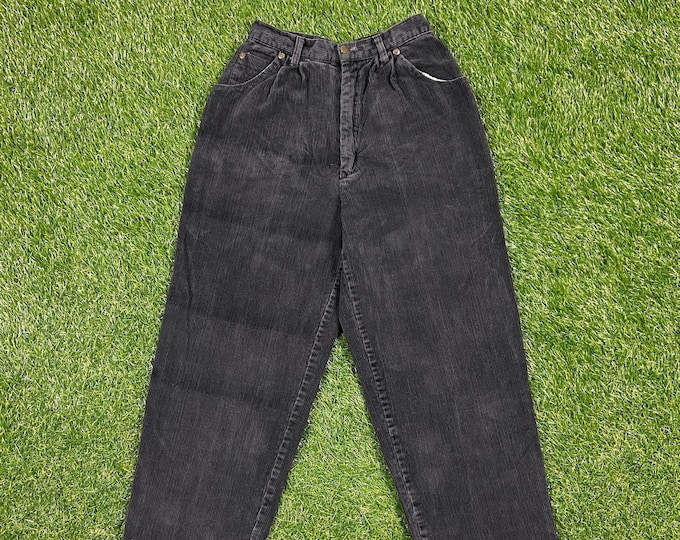 Vintage Weekend Edition Corduroy Black Jeans Size 5 American USA Classic Jean Pants Dungerees Vtg Bottoms Ladies Womens 1990s 90s