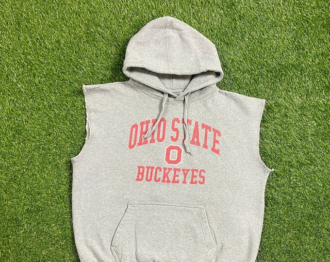Vintage Ohio State University Hoodie Sweatshirt Size Xtra Large XL Cleveland NCAA College Football Basketball OSU 1990s Pull Over Oversized
