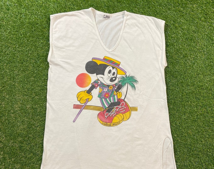 Vintage Mickey Mouse T Shirt Tee Size Large L Walt Disney World Magic Kingdom WDW Disneyland 1990s 90s