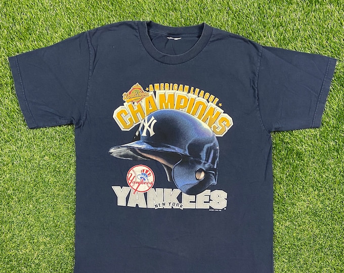 Vintage New York Yankees 1996 World Series Champions T Shirt Tee Size Large L MLB Baseball Bronx Bombers Jeter 1990s 90s Classic