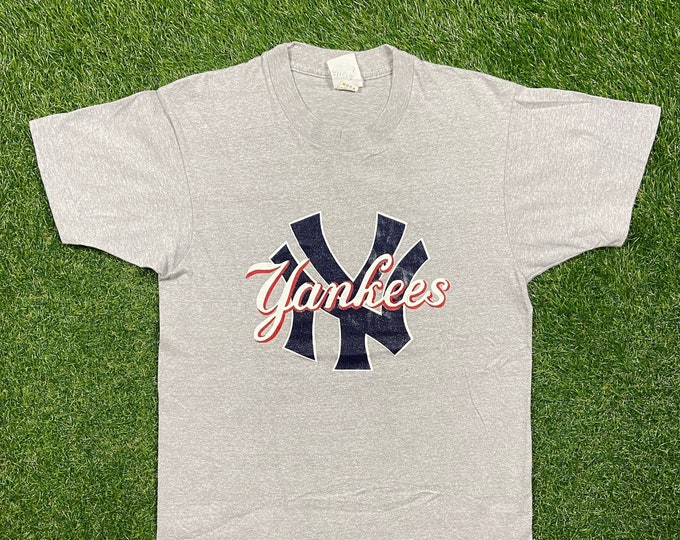 Vintage New York Yankees T Shirt Tee Screen Stars Made USA Size Large L MLB Baseball Nyc Bronx Jeter Classic 1990s 90s