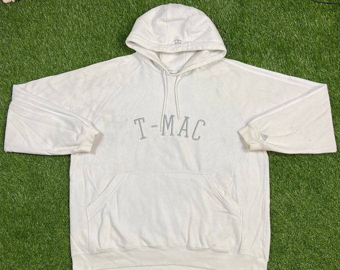 Vintage Tracy McGrady T-Mac Hoodie Sweatshirt Adidas Size 3X NBA Basketball Orlando Magic Houston Rockets Pull Over Oversized