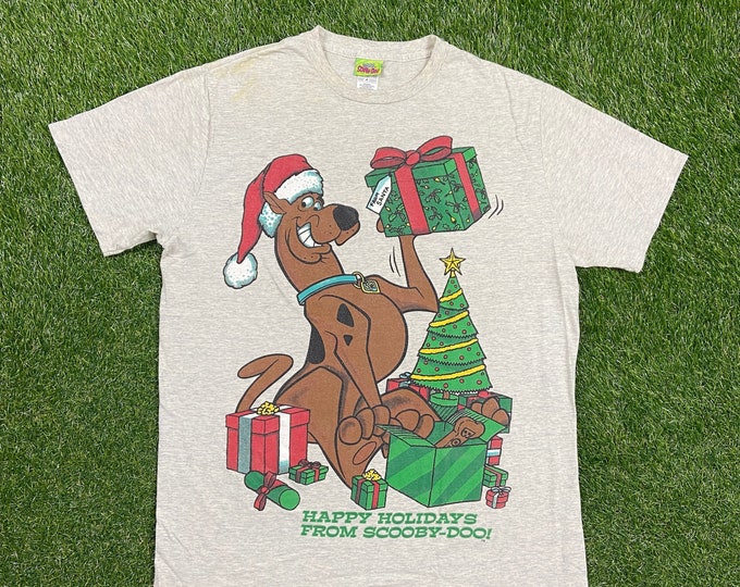 Vintage Scooby Doo Christmas T Shirt Tee Size Xtra Large XL Classic Cartoon Tv Animation Show 1990s 90s