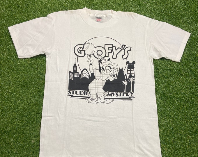 Vintage Goofy T Shirt Tee Made USA Size Xtra Large XL Mickey Mouse Walt Disney World WDW Magic Kingdom Disneyland 1990s 90s