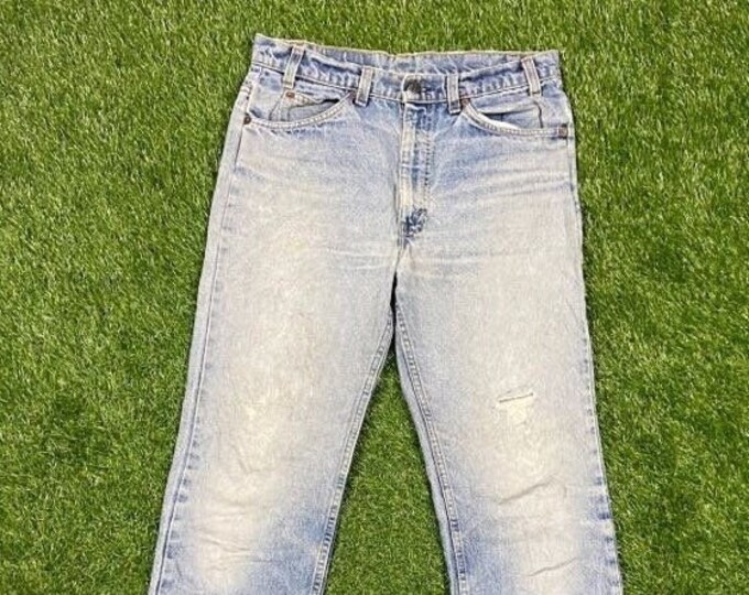 Vintage Levi Strauss & Co Jeans Size 34 x 34 1990s 90s American USA Classic Orange Tab Blue Jean Pants Bottoms True Vtg Orange tab
