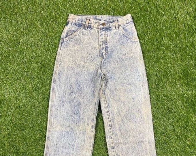 Vintage WPM Jeans Made USA Size Xtra Small Xs 1990s 90s American USA Classic Blue Jean Pants Bottoms True Vtg acid wash