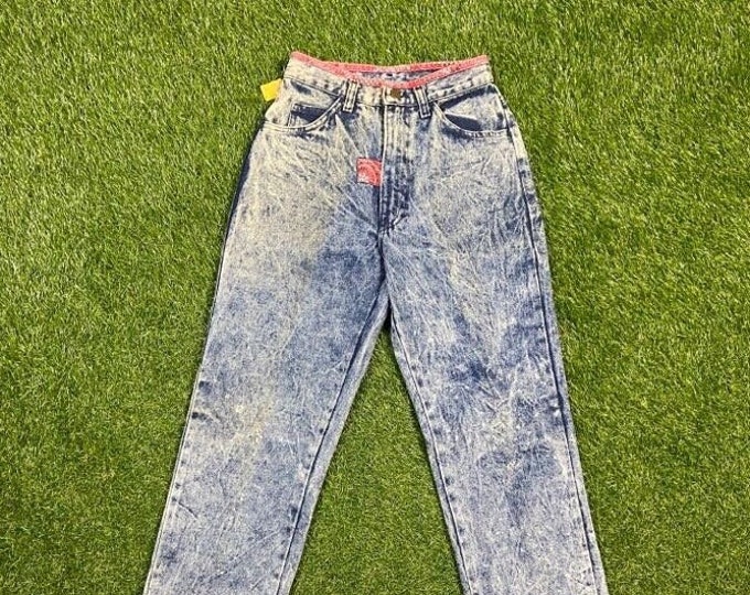 Vintage Southern Bluegrass Jeans Made USA Size 0 / 2 1980s 80s American USA Classic Jean Pants Vtg Bottoms Deadstock Acid wash