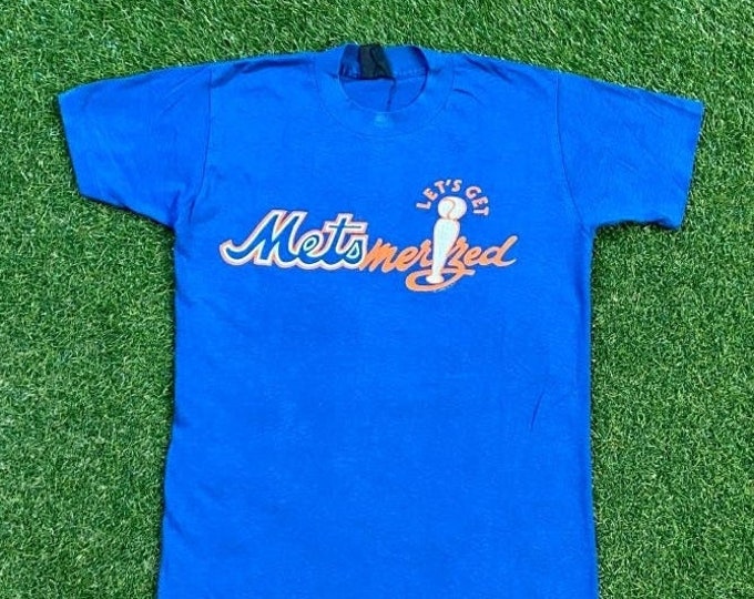 Vintage New York Mets T Shirt Tee Size Xtra Small XS MLB Baseball National League 1990s Blue Orange Classic Queens Ny 90s Original