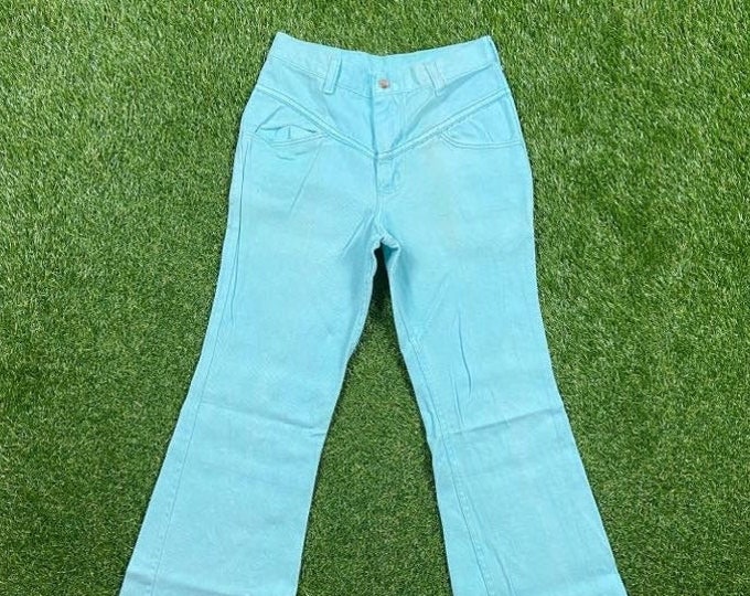 Vintage Maverick Jeans Made USA Size 9/10 1980s 80s American USA Classic Jean Pants Dungerees Vtg Bell Bottoms