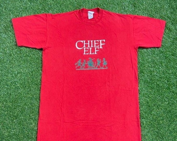 Vintage The Santa Claus Disney Promo Chief Elf T Shirt Tee Made USA XXL Christmas Presents Gifts Holiday Party Merry Xmas Classic 1990s 90s