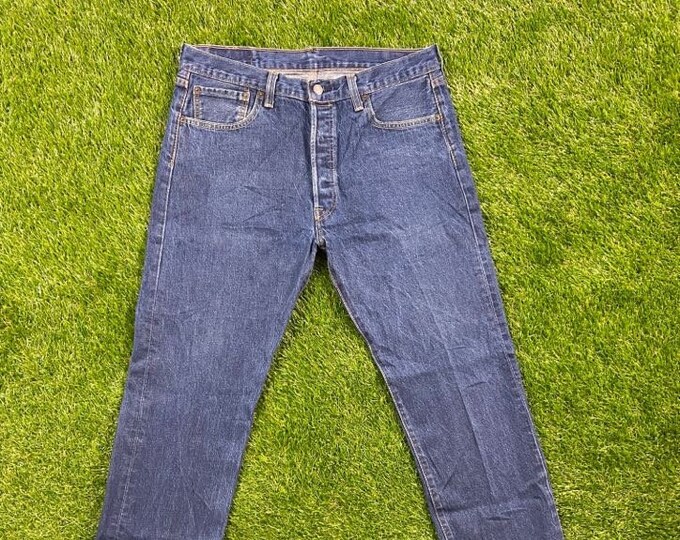 Vintage Levi Strauss & Co 501 Jeans Size 36 x 30 1990s 90s American USA Classic Blue Jean