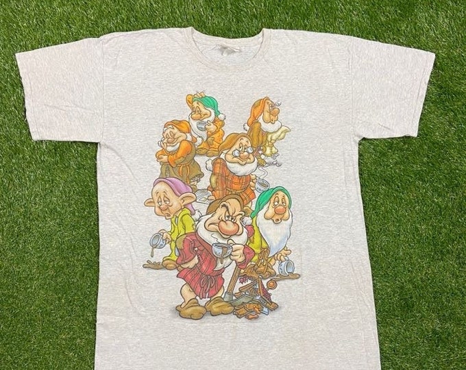 Vintage Seven Dwarfs Snow White T shirt Tee Disney Sleepwear Size XXL 2XL Walt Disney World Magic Kingdom Mickey Mouse Disneyland Grumpy